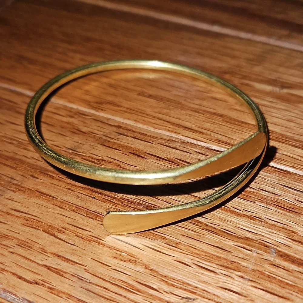 (3) Raw Brass Stacking Bangles | Adjustable - Picture 1 of 5